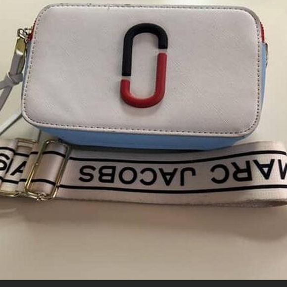 Marc Jacobs White and Blue Crossbody Bag - Picture 1 of 3